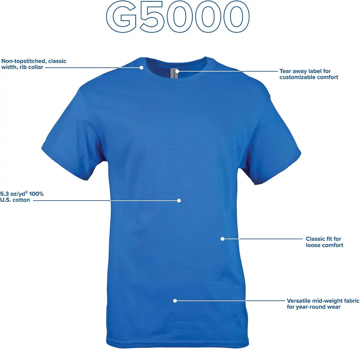 Gildan Adult Heavy Cotton T-Shirt, Style G5000