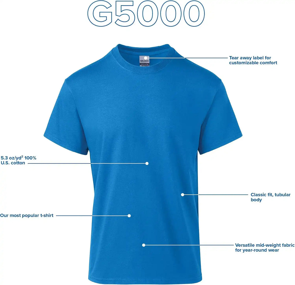 Gildan Adult Heavy Cotton T-Shirt, Style G5000