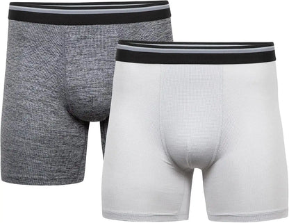 Gildan Men's Underwear Performance DriftKnit Modern Boxer Briefs, 2-Pack