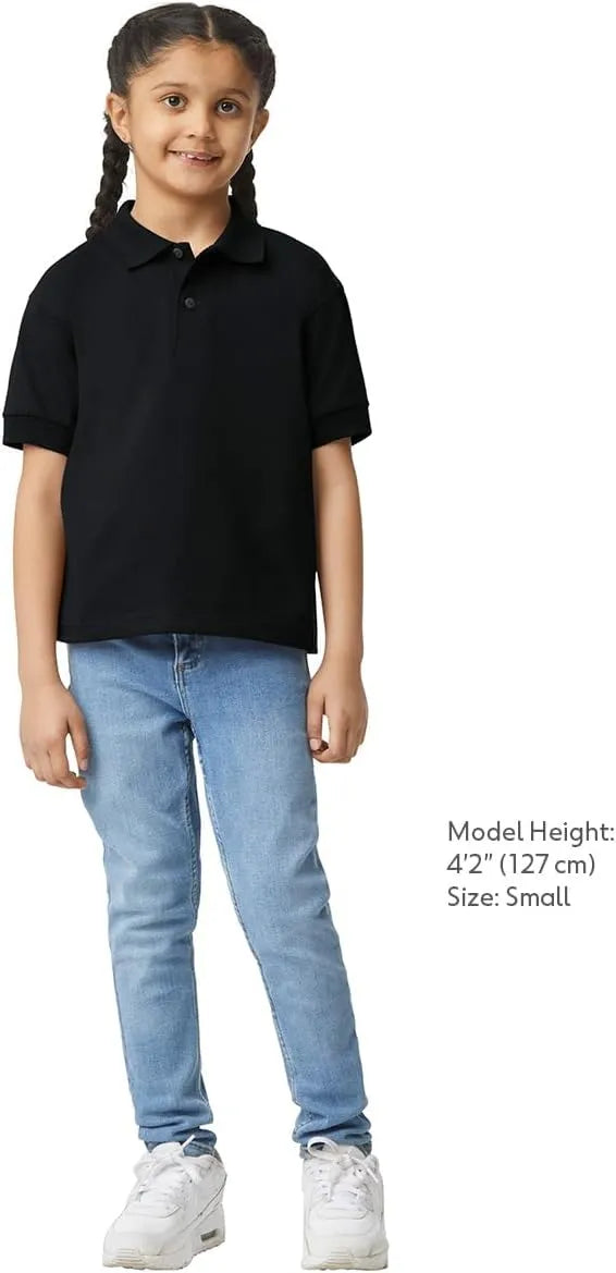 Gildan Kids' DryBlend Short Sleeve Polo, Style G8800b, 3-Pack