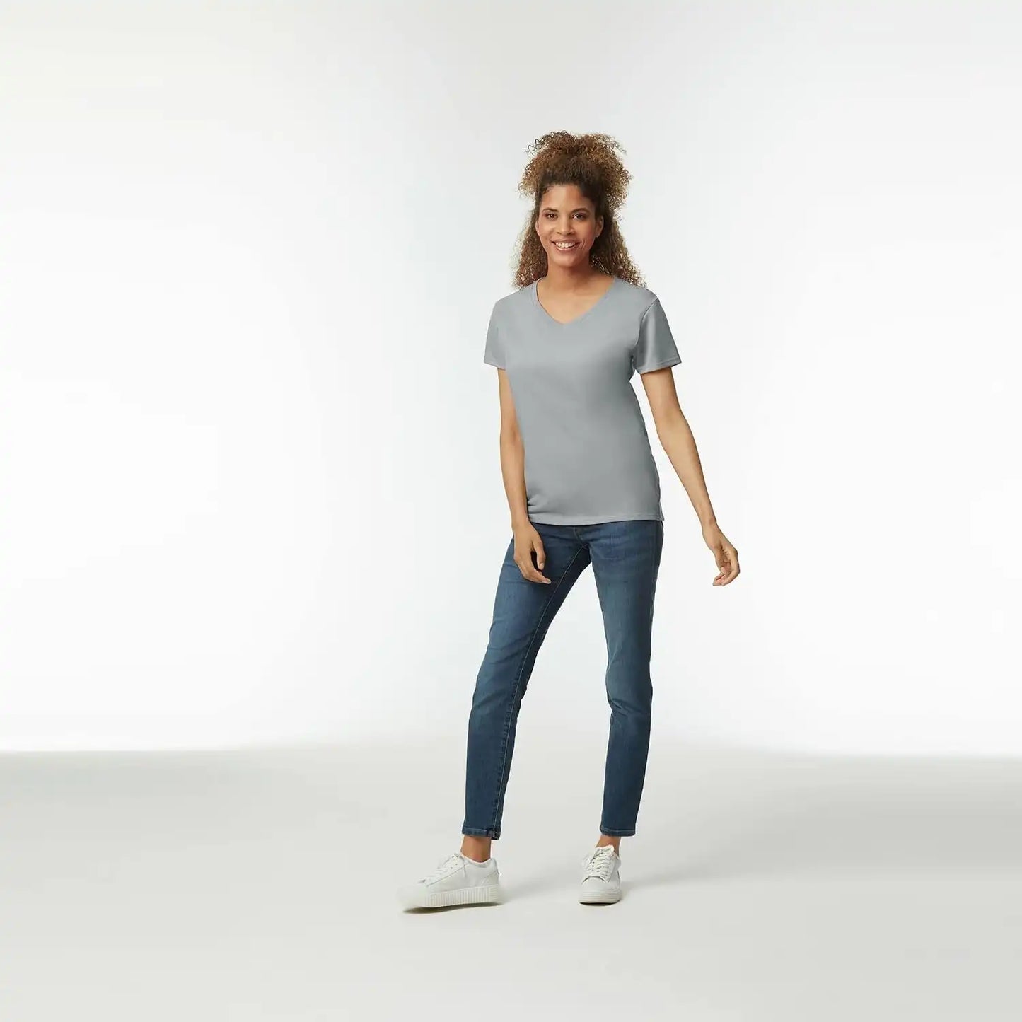 Gildan Women's Heavy Cotton V-Neck T-Shirt, 2-Pack