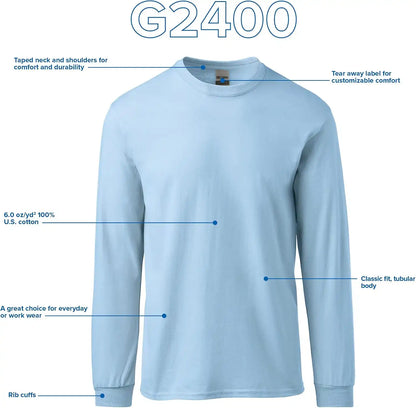 Gildan Adult Ultra Cotton Long Sleeve T-Shirt, Style G2400, Multipack