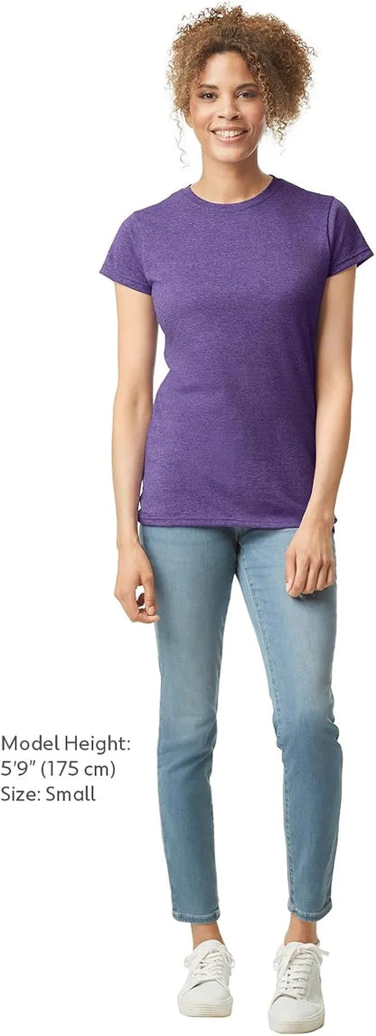 Gildan Womens Softstyle Cotton T-Shirt, Style G64000l, Multipack