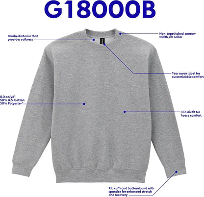 Gildan Kids' Fleece Crewneck Sweatshirt, Style G18000b