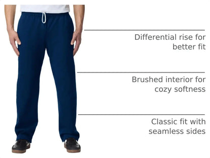 Gildan Adult Fleece Open Bottom Sweatpants with Pockets, Style G18300