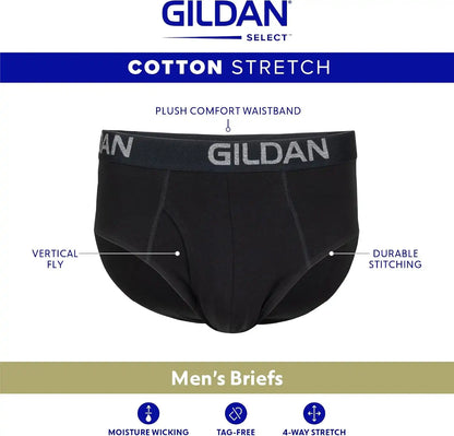 Gildan Men's Underwear Cotton Stretch Briefs, 5-Pack