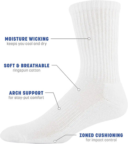 Gildan Men's Active Cotton Crew Socks (10-Pack)