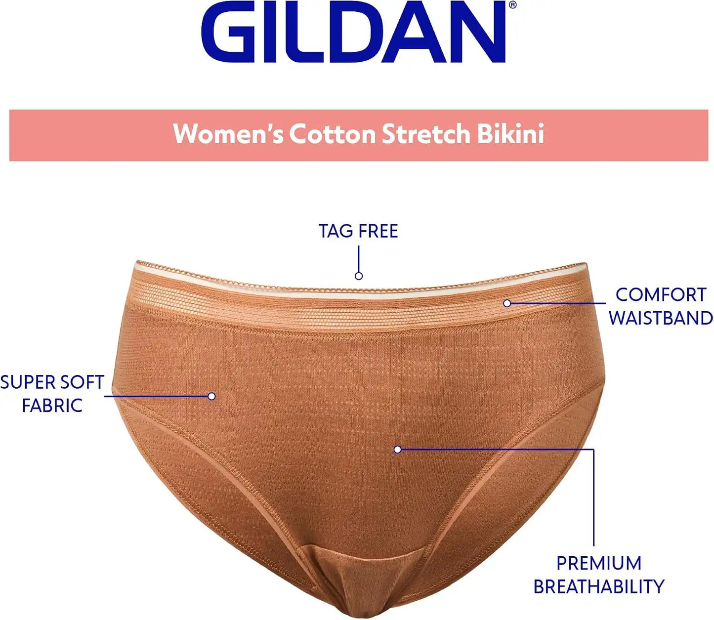 Gildan Women's Cotton Stretch Bikini Underwear