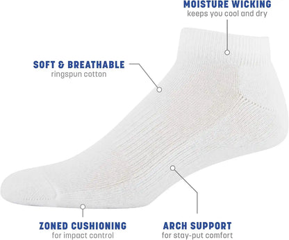 Gildan Men's Active Cotton Low Cut Socks (10-Pairs)