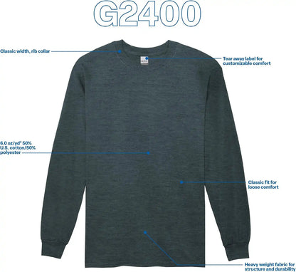 Gildan Adult Ultra Cotton Long Sleeve T-Shirt, Style G2400, Multipack