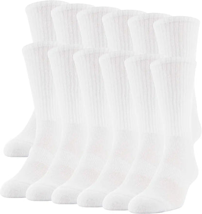 Gildan Men's Performance Crew Socks, 12 Pairs