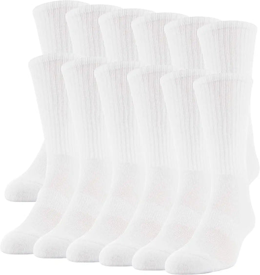 Gildan Men's Performance Crew Socks, 12 Pairs