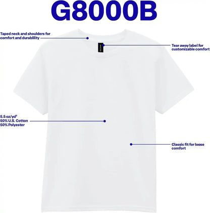 Gildan Youth DryBlend T-Shirt, Style G8000B, 2-Pack