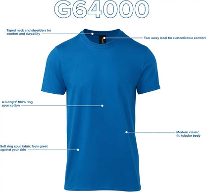 Gildan Adult Softstyle Cotton T-Shirt, Style G64000, Multipack