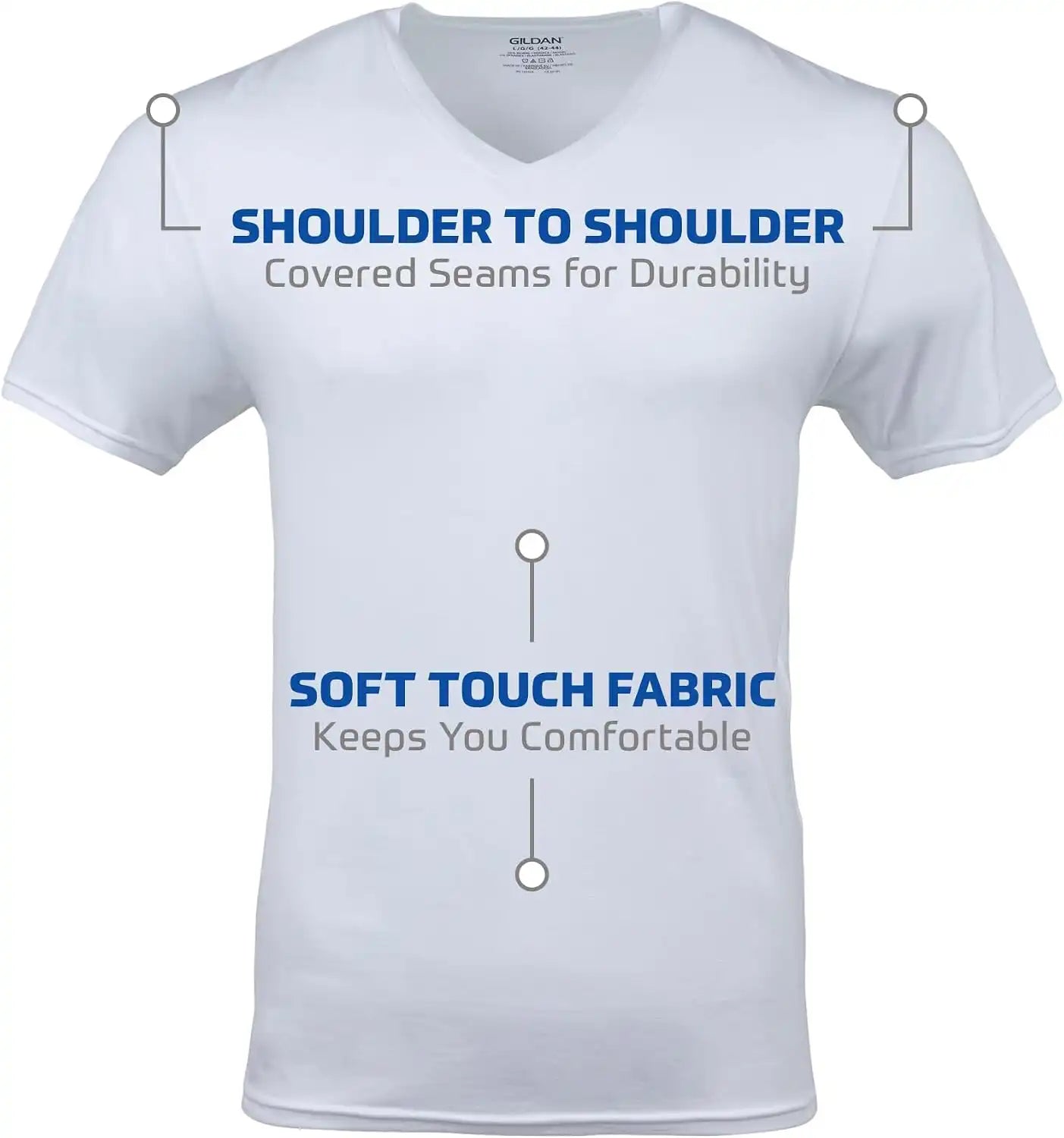 Gildan Men's V-Neck T-Shirts, Multipack, Style G1103