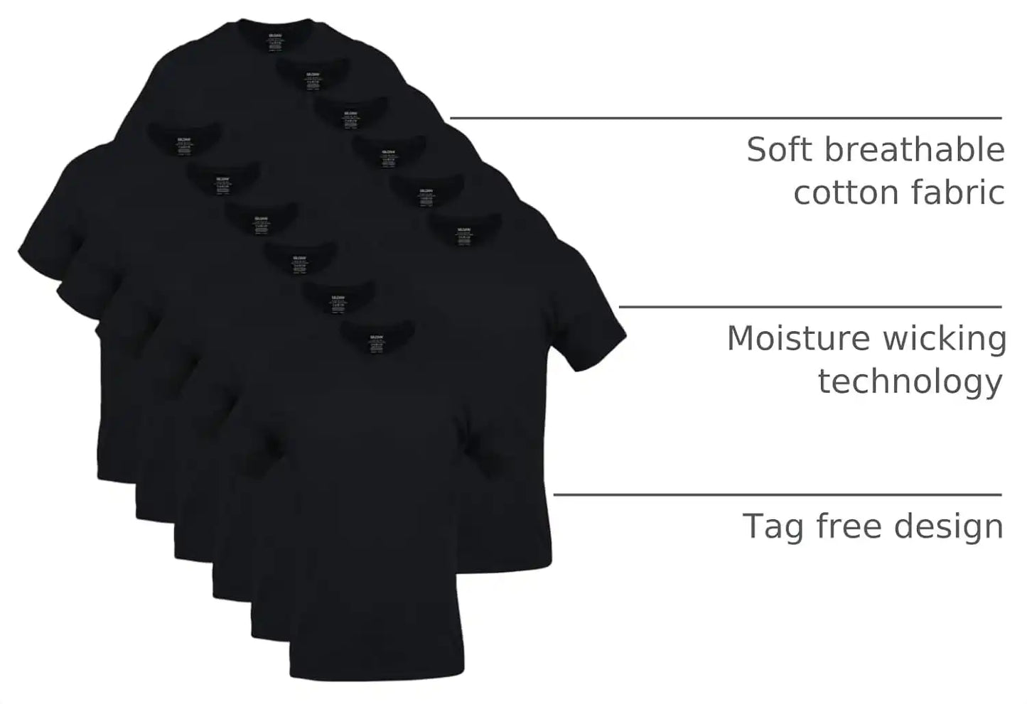 Gildan Men's Crew T-Shirts, Multipack, Style G1100