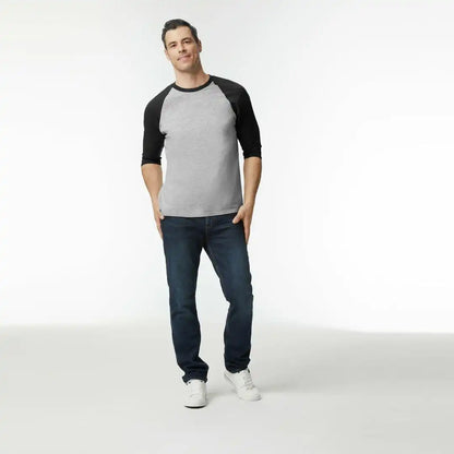 Gildan Men's Heavy Cotton 3/4 Raglan T-shirt, Style G5700, 2-pack