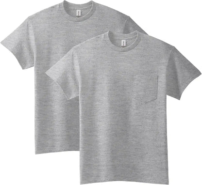 Gildan Adult Ultra Cotton T-Shirt with Pocket, Style G2300, 2-Pack
