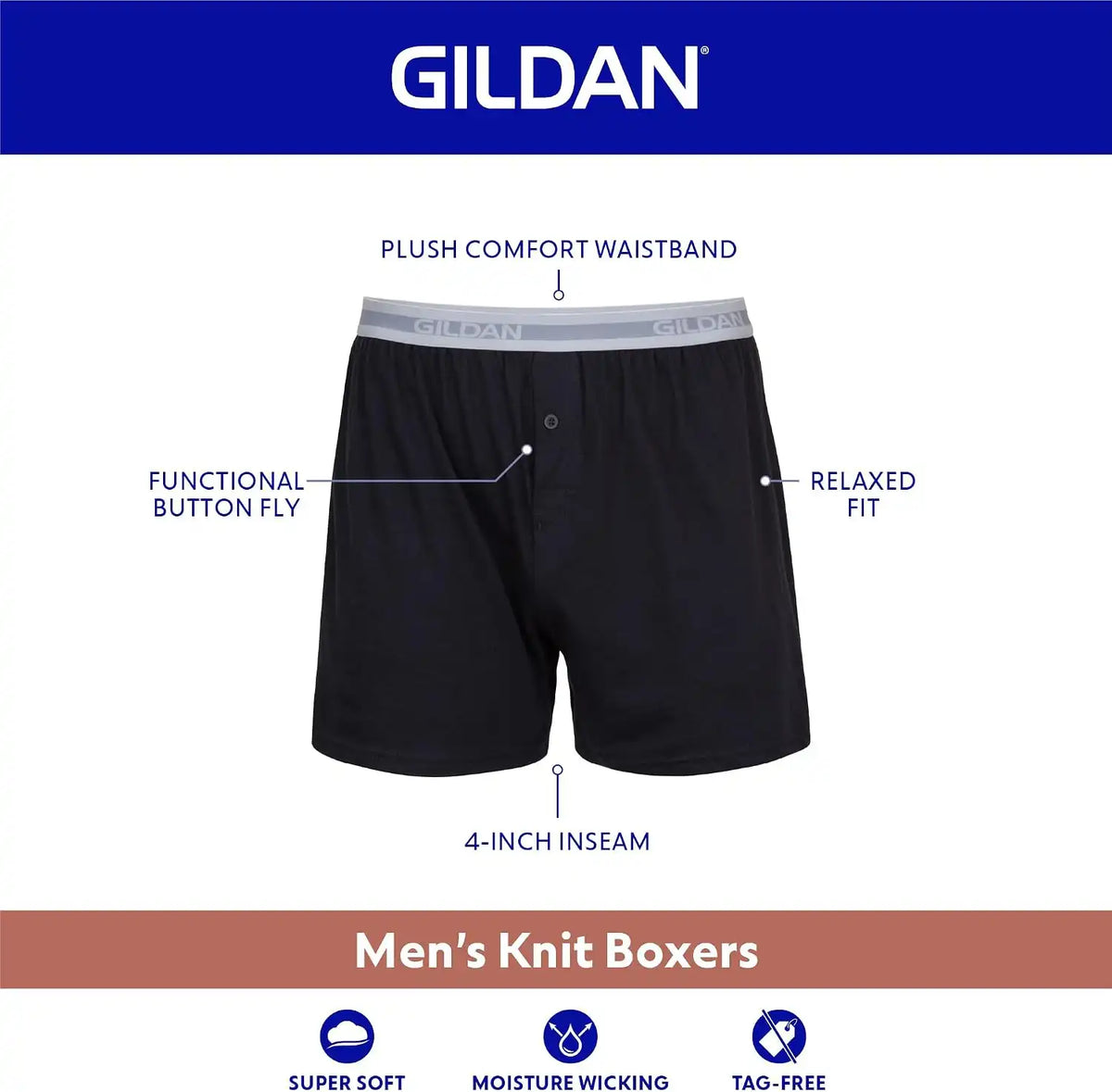 Gildan Men's Underwear Boxers, Multipack