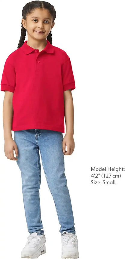 Gildan Kids' DryBlend Short Sleeve Polo, Style G8800b, 3-Pack