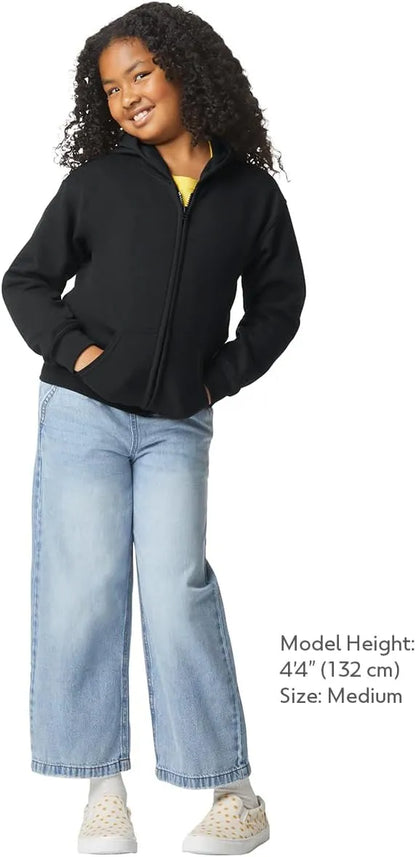 Gildan Kids' Full Zip Hoodie Sweatshirt, Style G18600B