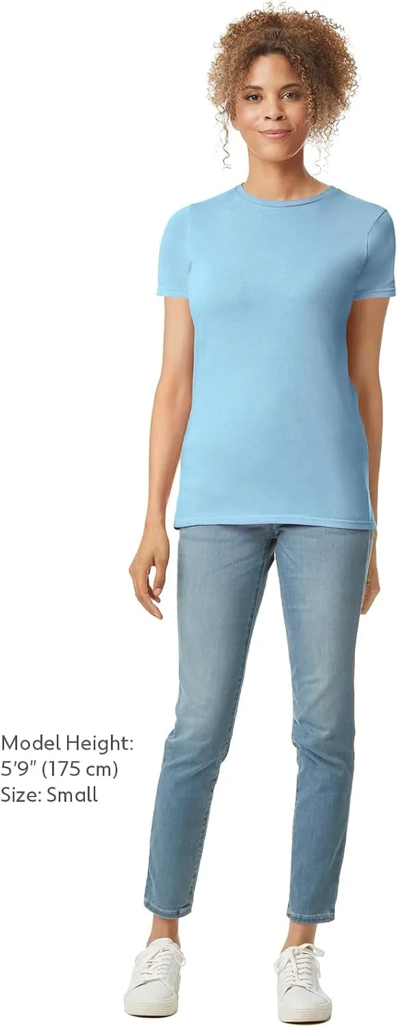 Gildan Womens Softstyle Cotton T-Shirt, Style G64000l, Multipack