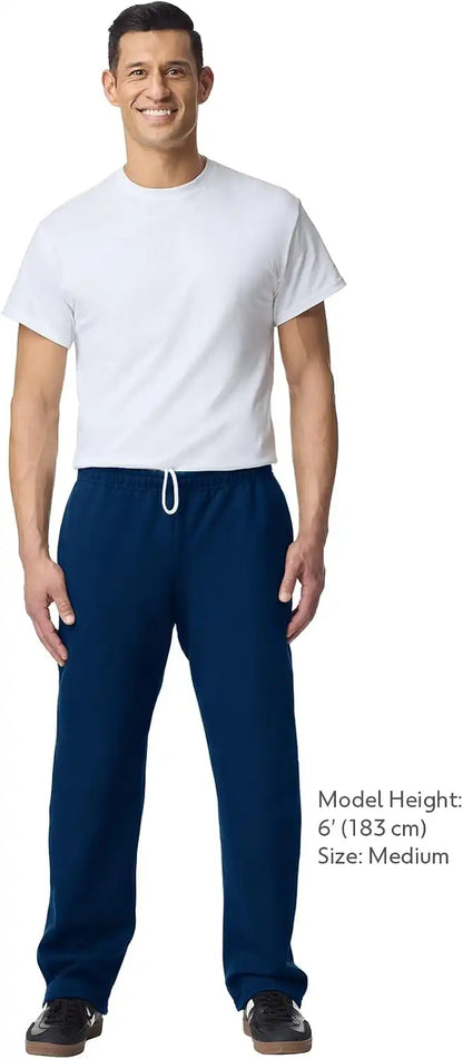 Gildan Adult Fleece Open Bottom Sweatpants with Pockets, Style G18300