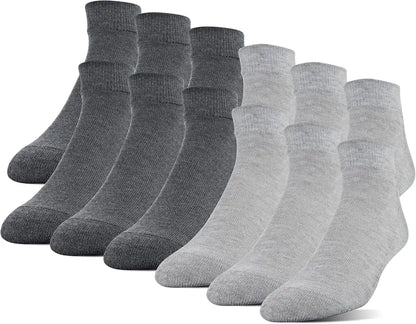 Gildan Men's Polyester Half Cushion Low Cut Socks, 12-pack