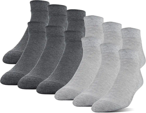 Gildan Men's Polyester Half Cushion Low Cut Socks, 12-pack