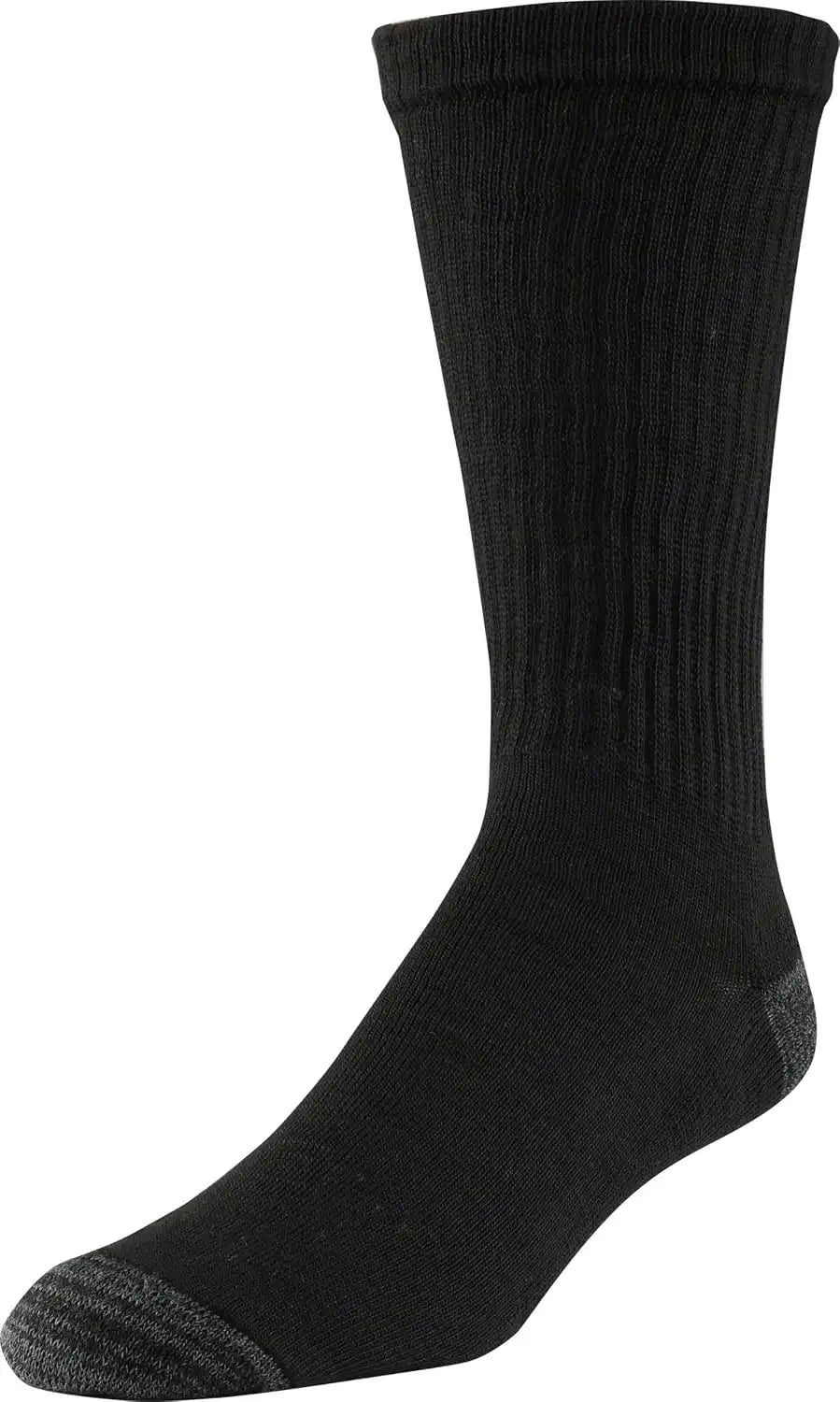 Gildan Men's Polyester Half Cushion Crew Socks, 12-pairs