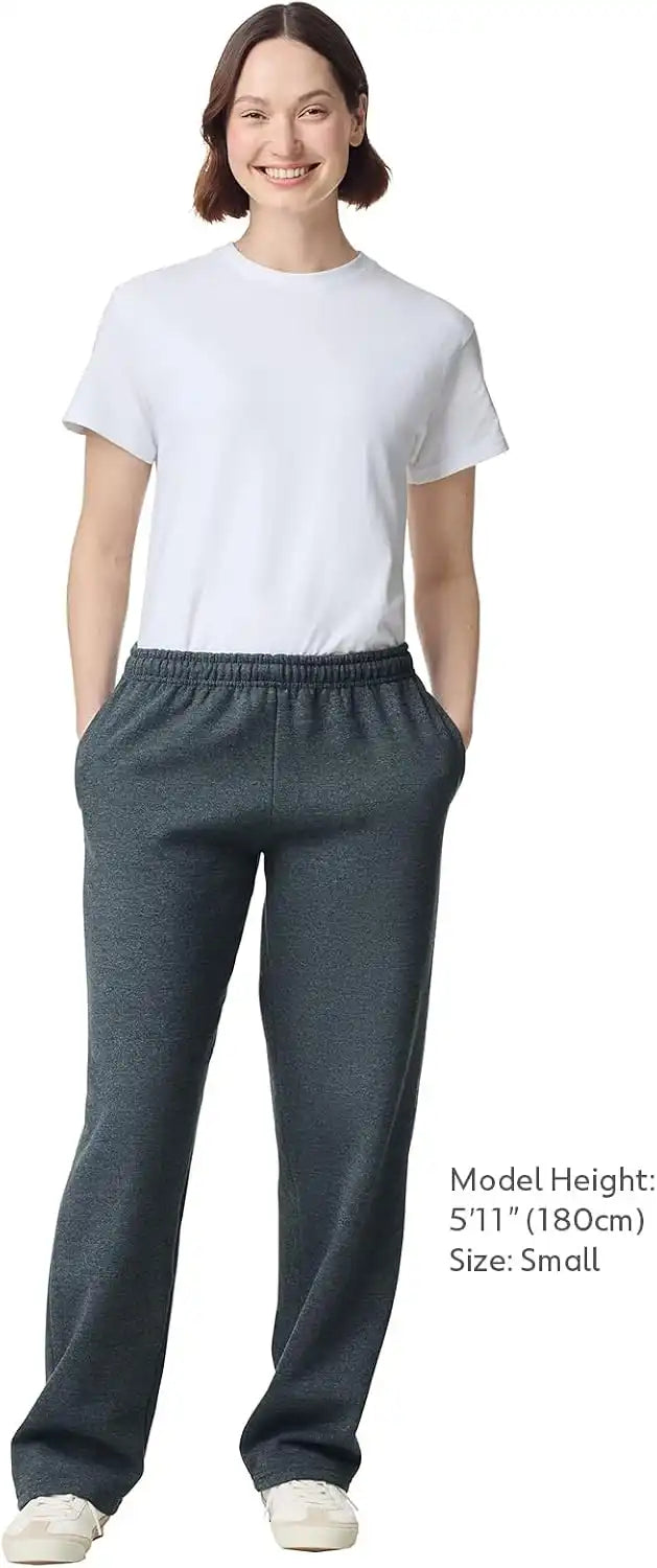 Gildan Adult Fleece Open Bottom Sweatpants with Pockets, Style G18300