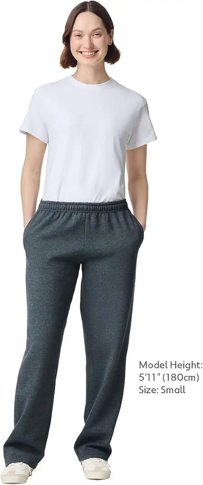 Gildan Adult Fleece Open Bottom Sweatpants with Pockets, Style G18300