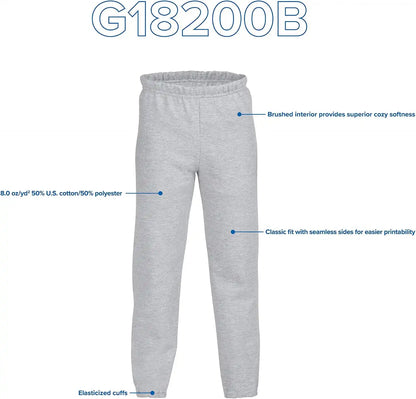 Gildan Youth Elastic Bottom Sweatpants, Style G18200B