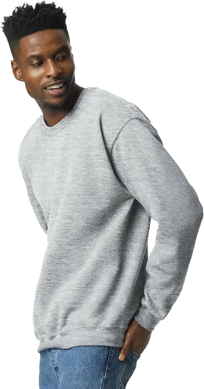 Gildan Unisex Adult Fleece Crewneck Sweatshirt, Style G18000, Multipack