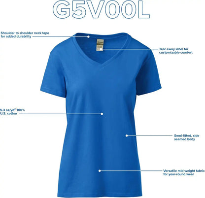 Gildan Women's Heavy Cotton V-Neck T-Shirt, 2-Pack