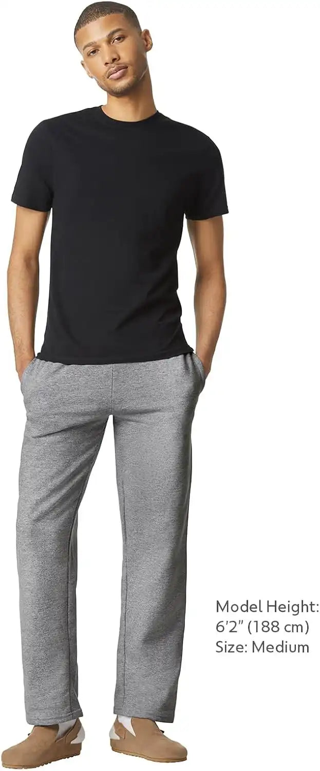 Gildan Adult Fleece Open Bottom Sweatpants with Pockets, Style G18300