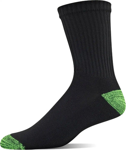 Gildan Men's Polyester Half Cushion Mid-Crew Socks, 12-pack