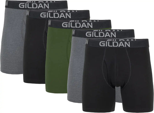 Gildan Men's Underwear Cotton Stretch Boxer Briefs, Multipack