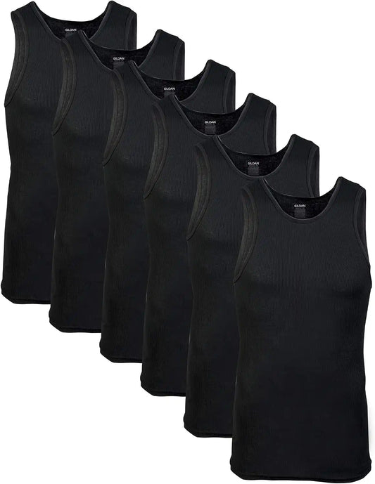 Gildan Men's A-Shirts Tanks Multipack