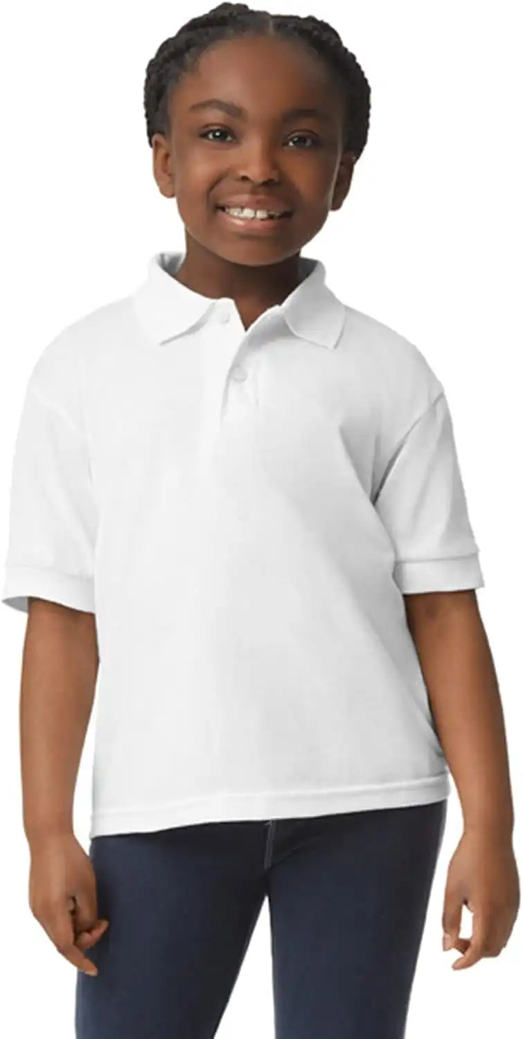Gildan Kids' DryBlend Short Sleeve Polo, Style G8800b, 3-Pack