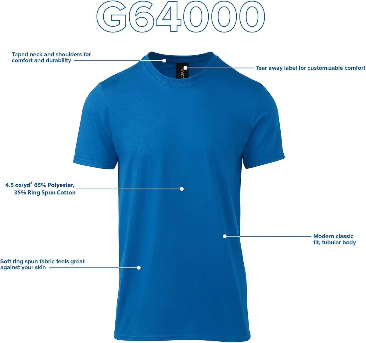 Gildan Adult Softstyle Cotton T-Shirt, Style G64000, Multipack
