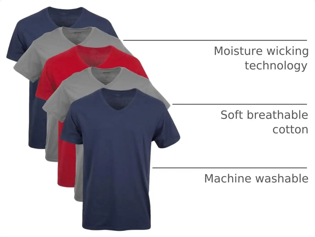 Gildan Men's V-Neck T-Shirts, Multipack, Style G1103