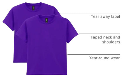 Gildan Unisex-Child Gildan Youth Heavy Cotton T-Shirt, Style G5000b, 2-Pack
