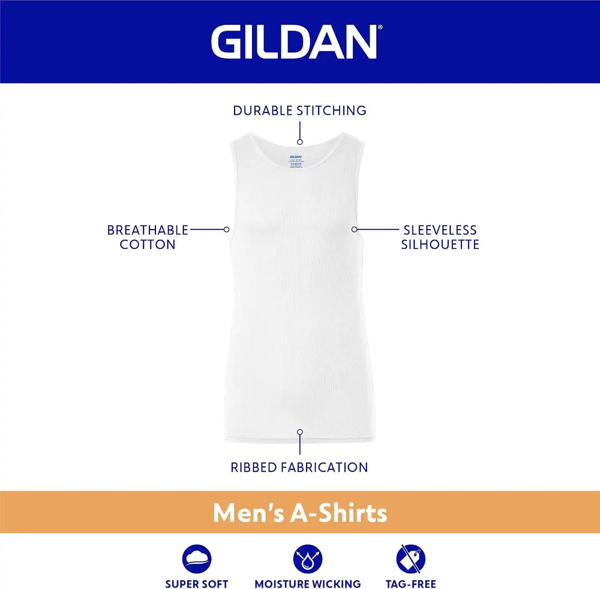 Gildan Men's A-Shirts Tanks Multipack