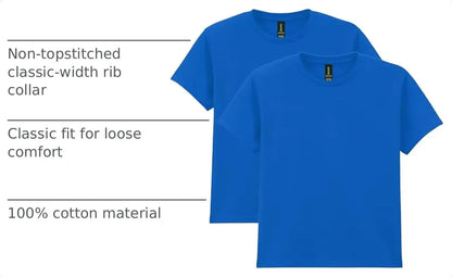 Gildan Unisex-Child Gildan Youth Heavy Cotton T-Shirt, Style G5000b, 2-Pack