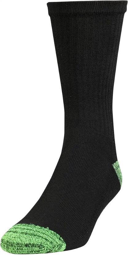 Gildan Men's Polyester Half Cushion Crew Socks, 12-pairs