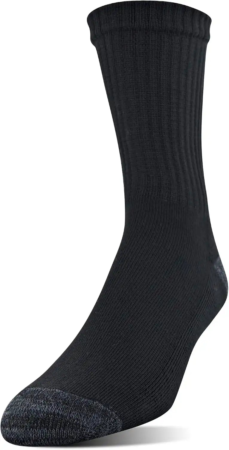 Gildan Men's Polyester Half Cushion Mid-Crew Socks, 12-pack