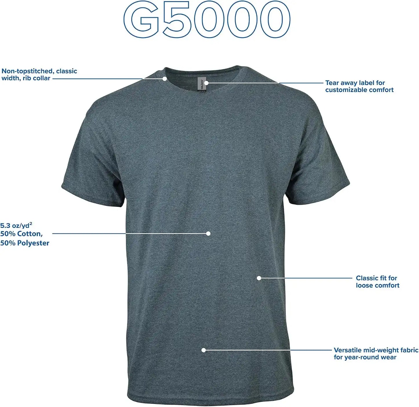 Gildan Adult Heavy Cotton T-Shirt, Style G5000