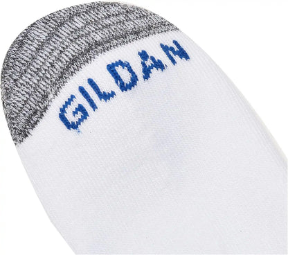 Gildan Men's Polyester Half Cushion No Show Socks, 12-pack
