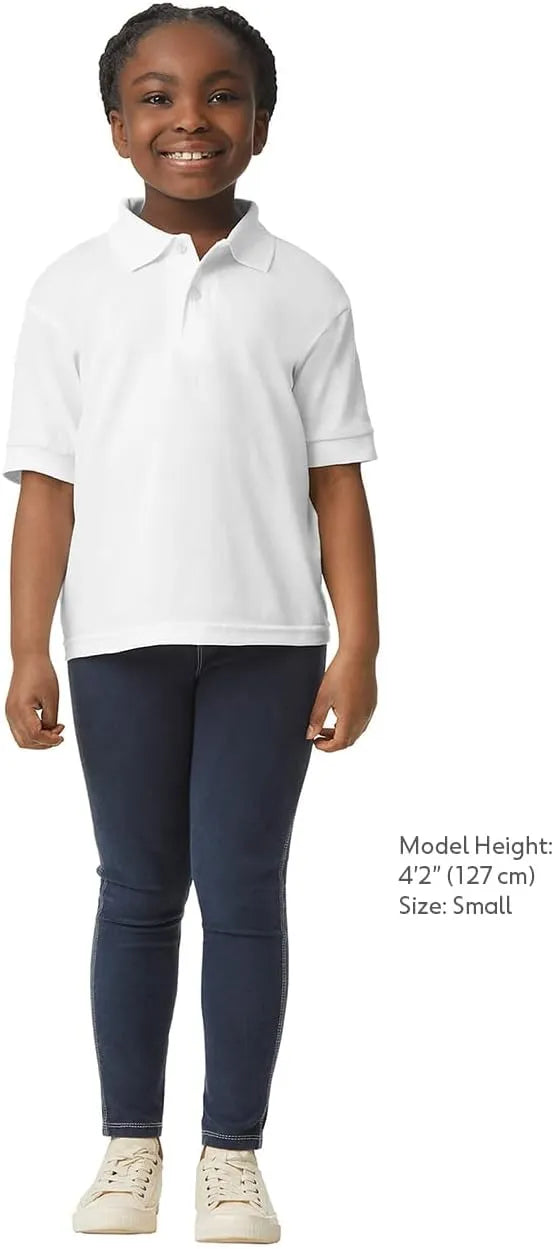 Gildan Kids' DryBlend Short Sleeve Polo, Style G8800b, 3-Pack